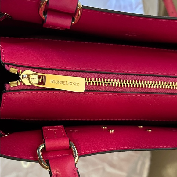 Michael Kors Electric Pink Reed Large Satchel with Matching Wallet - Picture 8 of 16